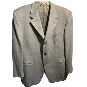 Canali Fodera Tessuto Rayon Cupro Bemberg Wool Blazer Jacket Coat Gray Men's 56